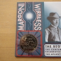 2001 Marconi Radio Transmission Centenary Crown Coin First Day Cover - Benham FDC Signed by Charles Wheeler