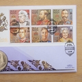 1999 King George VI 20th Century British Monarchs Crown Coin Cover - Benham First Day Cover