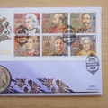 1999 Queen Elizabeth II 20th Century British Monarchs Crown Coin Cover - Benham First Day Cover