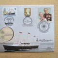 1997 HMY Britannia The Last Voyage 1 Euro Coin Cover - Benham First Day Cover - Signed