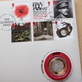2018 The Great War Silver Proof 2 Pounds Coin Cover - UK Royal Mint First Day Cover