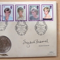 1998 Diana Princess of Wales 5 Marka Coin Cover - Benham First Day Cover - Signed