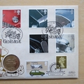 1996 Austin Classic Cars 100 Years of Motoring 2 Pounds Coin Cover - Benham First Day Cover