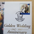1997 HM QE II Golden Wedding Anniversary 5 Dollars Coin Cover - New Zealand First Day Cover