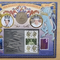 2000 The Stamp Show Queen Elizabeth II 5 Shillings Coin Cover - Benham First Day Cover - Signed