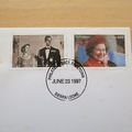 1997 HM QE II Golden Wedding Anniversary 1 Dollar Coin Cover - Sierra Leone FDC - Royal Couple