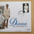 1998 Diana Princess of Wales with Mother Teresa 1 Dollar Coin Cover - Mercury First Day Cover