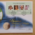 1998 Diana Princess of Wales Tribute Niue 1 Dollar Coin Cover - Mercury First Day Cover
