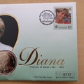 1998 Diana Princess of Wales Seychelles 5 Rupees Coin Cover - Mercury First Day Cover