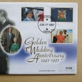 1997 Golden Wedding Anniversary 1 Dollar Coin Cover - Liberia First Day Covers - Wedding Portrait