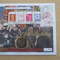 2001 Queen Elizabeth 75th Birthday Isle of Man 1 Crown Coin Cover - Mercury First Day Cover