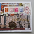 2001 Queen Elizabeth II 75th Birthday 5 Pounds Isle of Man Coin Cover - Mercury First Day Cover