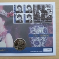 2001 Queen Elizabeth II 75th Birthday Gibraltar 1 Crown Coin Cover - First Day Cover by Mercury