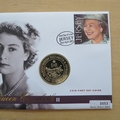 2001 Queen Elizabeth II 75th Birthday 50p Pence Coin Cover - Jersey First Day Cover - Mercury