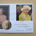 2001 Queen Elizabeth II 75th Birthday 5 Pounds Coin Cover - Guernsey First Day Cover - Mercury