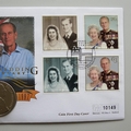 1997 The Queen's Golden Wedding Anniversary 5 Pounds Coin Cover - Mercury First Day Cover