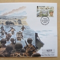 1994 D-Day 50th Anniversary 1 Crown Coin Cover - Isle of Man First Day Cover - Omar Bradley