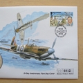 1994 D-Day 50th Anniversary 1 Crown Coin Cover - Isle of Man First Day Cover - Trafford Leigh-Mallory