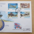1995 Nations United For Peace 50th Anniversary 5 Dollars Coin Cover - Barbados First Day Cover