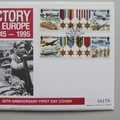 1995 Victory In Europe 50th Anniversary 5 Pounds Coin Cover - Isle of Man First Day Cover