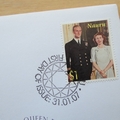 2007 HM Queen Elizabeth II Diamond Wedding Anniversary 1 Crown Coin Cover-Nauru First Day Covers