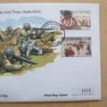 1994 D-Day 50th Anniversary Omaha Beach 5 Crowns Coin Cover - Grand Turks First Day Cover