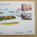 1994 D-Day Landings 50th Anniversary Sword Beach 5 Crowns Coin Cover - Grand Turk First Day Cover