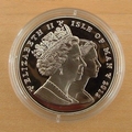 2012 European Football Championship 1 Crown Silver Proof Coin - Isle of Man - Shooting Ball