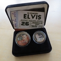 2010 Elvis Presley 75th Birthday Indiana Quarter and JFK Half Dollar 2 Coin Set