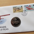 1998 Falkland Islands 50th Anniversary of FIGAS 2 Pounds Coin Cover - First Day Covers