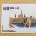 2020 Brexit UK Leaves EU Silver Proof Medal Cover - First Day Cover by Harrington & Byrne