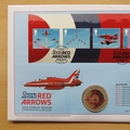 2018 Royal Air Force Red Arrows 1oz Silver Medal Cover - First Day Cover by Westminster