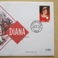 1998 Diana Princess of Wales Zambia 1000K Coin First Day Cover - Red