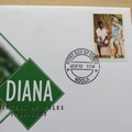 1998 Diana Princess of Wales Zambia 1000K Coin First Day Cover - Green