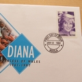 1998 Diana Princess of Wales Zambia 1000K Coin Cover - Mercury First Day Cover - Blue