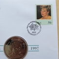 1998 Diana Princess of Wales Niue 1 Dollar Coin  Cover - Mercury First Day Cover - 50c Stamp
