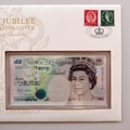 2002 Golden Jubilee 5 Pounds Banknote & 5 Pounds Coin Cover - Royal Mail First Day Cover