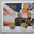 2011 1936 The Year of Three Kings 75th Anniversary Silver Coin Cover - First Day Cover - Westminster