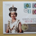 2012 Queen Elizabeth II's Silver Jubilee Silver Crown Coin Cover - First Day Cover by Westminster