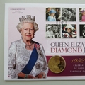 2012 Queen Elizabeth II's Diamond Jubilee Silver 5 Pounds Coin Cover - UK PNC First Day Cover