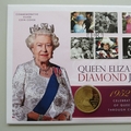 2012 Queen Elizabeth II's Diamond Jubilee Silver 5 Pounds Coin Cover - First Day Cover