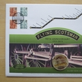 2013 Flying Scotsman 90th Anniversary Silver 5 Pounds Coin Cover - First Day Cover by Westminster