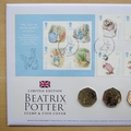 2017 Beatrix Potter Birthday 50p Pence x4 Coin Cover - First Day Cover by Westminster