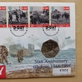 1994 50th Anniversary D-Day 50p Pence Coin Cover - First Day Covers by Mercury
