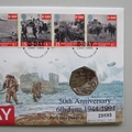 1994 50th Anniversary D-Day 50p Pence Coin Cover - First Day Covers by Mercury