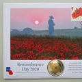 2020 Remembrance Day Silver Proof 5 Pounds Coin Cover - First Day Cover by Westminster