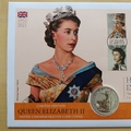 2021 Her Majesty In Service 1oz Fine Silver Britannia Coin Cover - First Day Cover by Westminster