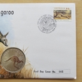 1993 Australia's Kangaroo 1oz Silver Dollar Coin Cover - First Day Cover Australia