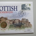 1996 The Scottish One Pound Coin 1 Pound Coin Cover - First Day Coin Cover by Mercury