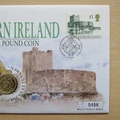 1996 Northern Ireland One Pound Coin 1 Pound Coin Cover - First Day Cover by Mercury